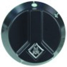 manopola rubinetto del gas con pos. pilota diametro  65mm alb. diametro  6x4,6mm parte piana superiore nero