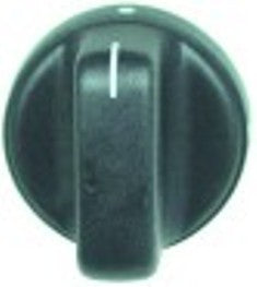 manopola rubinetto del gas senza pos. pilota diametro  49mm alb. diametro  6x4,6mm parte piana superiore nero