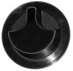 manopola senza simbolo diametro  62mm alb. diametro  6x4,6mm parte piana dx nero