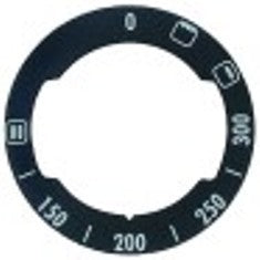 segnalino per manopola forno t. mass. 300°c 150-300°c diametro  est. 62mm int. diametro  42mm