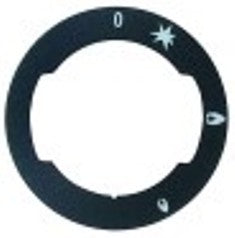 segnalino per manopola rubinetto del gas con pos. pilota diametro  est. 62mm
