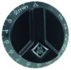 manopola timer 15min diametro  65mm alb. diametro  6x4,6mm parte piana superiore nero
