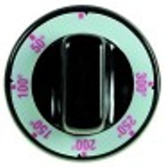 manopola termostato t. mass. 300°c 50-300°c diametro  70mm alb. diametro  6x4,6mm parte piana inferiore nero