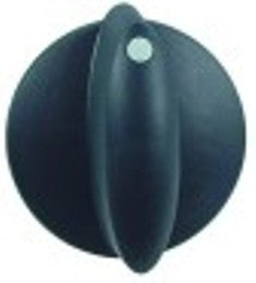 manopola interruttore marcatura zero diametro  50mm alb. diametro  6x4,6mm parte piana superiore nero