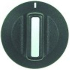 manopola interruttore marcatura zero diametro  42mm alb. diametro  6x4,6mm parte piana inferiore nero