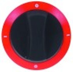 manopola interruttore 0-1-0-1 diametro  76mm alb. diametro  6x4,6mm parte piana superiore rosso