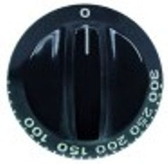 manopola termostato t. mass. 300°c campo di lavoro 50-300°c diametro  55mm alb. diametro  6x4,6mm