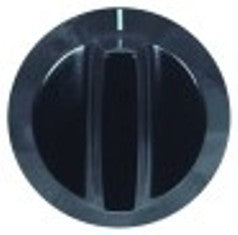 manopola interruttore marcatura zero diametro  54mm alb. diametro  6x4,6mm parte piana superiore nero