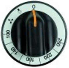 manopola forno t. mass. 250°c 100-250°c diametro  71mm alb. diametro  6x4,6mm parte piana superiore nero