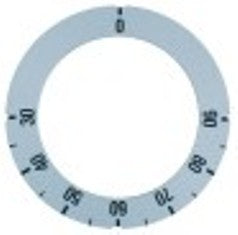 segnalino per manopola argenteo termostato t. mass. 90°c 30-90°c angolo di rotazione 270°