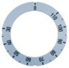 segnalino per manopola argenteo termostato t. mass. 110°c 30-110°c angolo di rotazione 310°