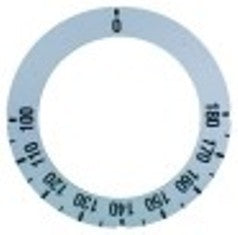 segnalino per manopola argenteo termostato t. mass. 180°c 100-180°c angolo di rotazione 270°