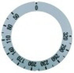 segnalino per manopola argenteo termostato t. mass. 320°c 50-320°c angolo di rotazione 270°