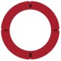 segnalino per manopola rosso interruttore 0-1-0-1 diametro  est. 63mm int. diametro  45,5mm