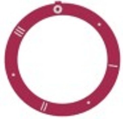 segnalino per manopola rosso interruttore 7 posizioni diametro  est. 59mm int. diametro  45,5mm