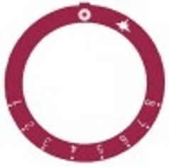 segnalino per manopola rosso termostato gas pel 1-8 diametro  est. 59mm int. diametro  45,5mm