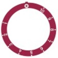 segnalino per manopola rosso termostato 1-10 angolo di rotazione 310° diametro  est. 59mm int. diametro  45,5mm