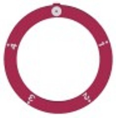 segnalino per manopola rosso interruttore 5 posizioni diametro  est. 59mm int. diametro  45,5mm