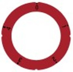 segnalino per manopola rosso interruttore 5 posizioni diametro  est. 63mm int. diametro  45,5mm