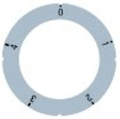 segnalino per manopola argenteo interruttore 5 posizioni diametro  est. 63mm int. diametro  45,5mm