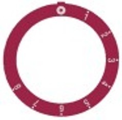 segnalino per manopola rosso termostato gas sabaf 1-8 diametro  est. 59mm int. diametro  45,5mm