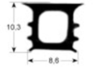 guarnizione per porta profilo 2020 con. al metro