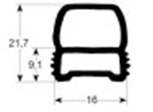 guarnizione per porta profilo 2447 lar. 627mm l 1321mm dimensione esterna con. 1