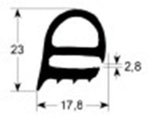 guarnizione forno profilo 2230 lar. 480mm l 725mm dimensione esterna con. 1