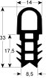 guarnizione forno profilo 2060 lar. 705mm l 1635mm dimensione esterna con. 1 lato corto aperto