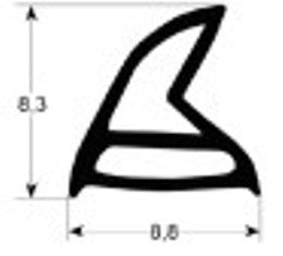 guarnizione forno profilo 2910 lar. 340mm l 530mm con. 1