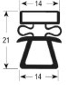 guarnizione per frigoriferi profilo 9162 lar. 580mm h 335mm dimensione esterna
