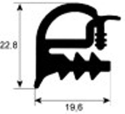 guarnizione forno profilo 2250 lar. 470mm l 790mm dimensione esterna 10 x 1/1