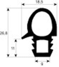 guarnizione forno profilo 2070 lar. 460mm l 645mm dimensione esterna con. 1 6 x 1/1