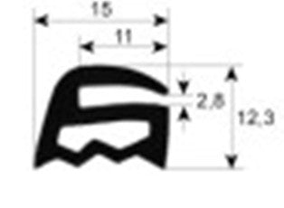 guarnizione forno profilo 1870 con. al metro