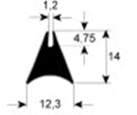 guarnizione forno profilo 1620 l 1690mm con. 1