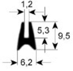 guarnizione forno profilo 1530 l 750mm con. 1