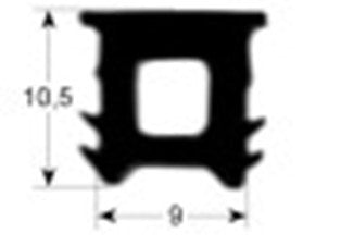 guarnizione forno profilo 2010 lar. 520mm l 610mm dimensione esterna con. 1