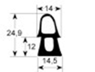 guarnizione forno profilo 2445 lar. 430mm l 630mm dimensione esterna con. 1