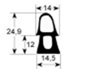guarnizione forno profilo 2445 lar. 630mm l 735mm dimensione esterna con. 1