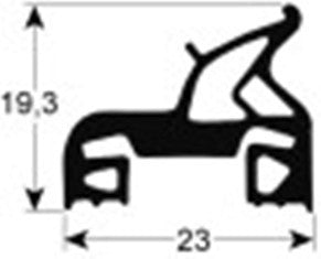 guarnizione per porta profilo 2520 lar. 640mm l 1400mm dimensione esterna conf. 1