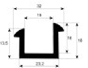 guarnizione forno profilo 1900 l 2400mm con. 1