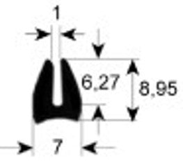 guarnizione forno profilo 1560 l 5400mm con. 1