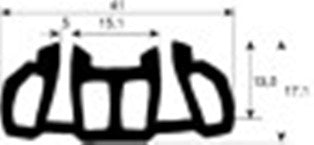 guarnizione forno profilo 1841 perimetro 2000mm con. 1