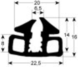 guarnizione forno profilo 1820 perimetro 1400mm con. 1