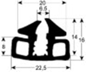 guarnizione forno profilo 1820 perimetro 2200mm con. 1