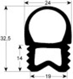 guarnizione forno profilo 2448 lar. 730mm l 980mm dimensione esterna con. 1