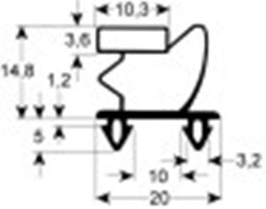 guarnizione per frigoriferi profilo 9795 lar. 595mm l 790mm misura innesto porte cella 700l