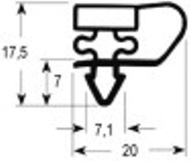 guarnizione per frigoriferi profilo 9153 lar. 317mm l 410mm misura innesto