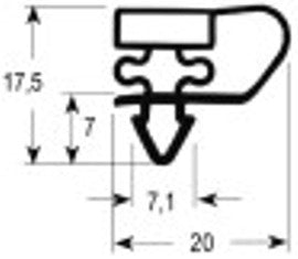 guarnizione per frigoriferi profilo 9153 lar. 410mm l 437mm misura innesto