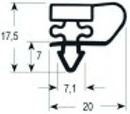 guarnizione per frigoriferi profilo 9153 lar. 410mm l 665mm misura innesto